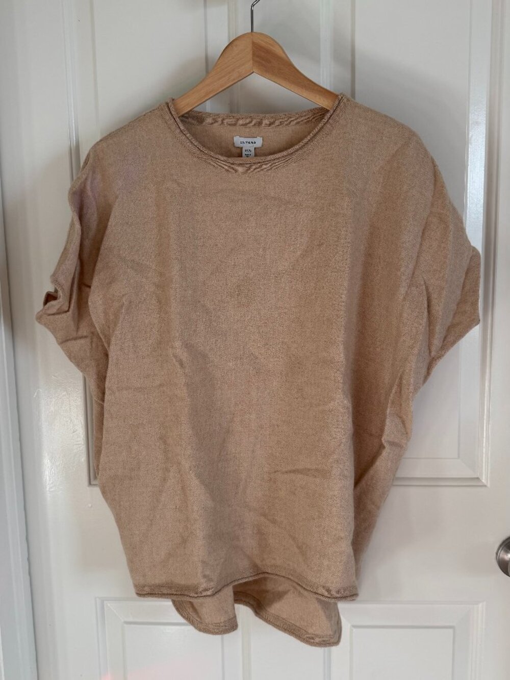 Cuyana Beige Baby Alpaca Poncho, size XS/S